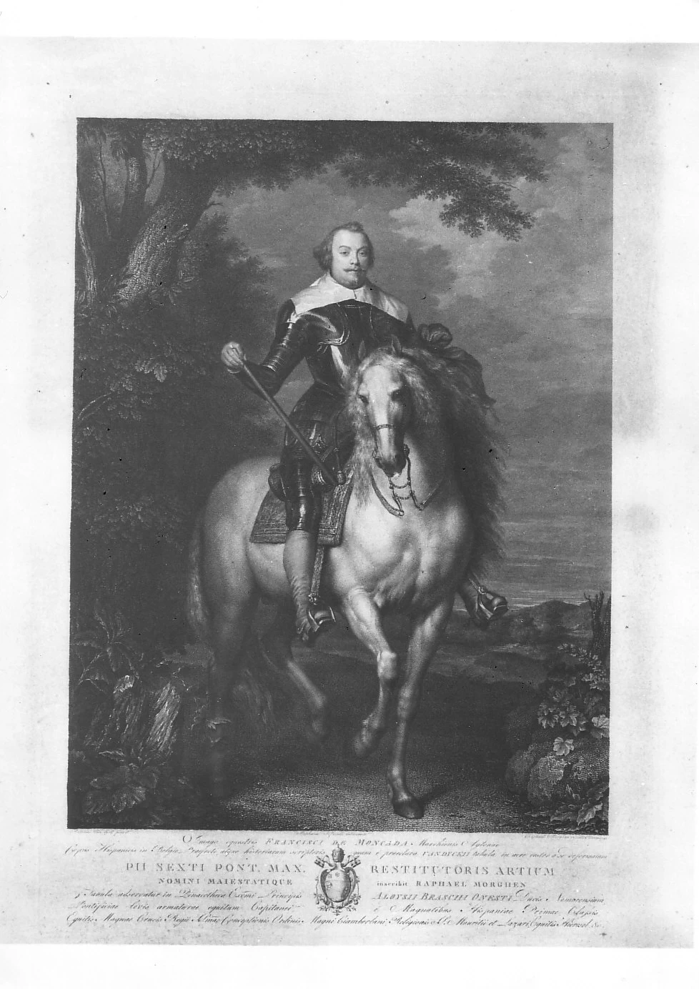 Francesco da Moncada a cavallo. Da van Dyck